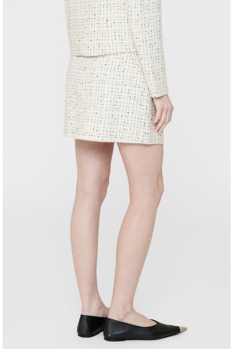 Mateo Tweed Miniskirt, Alternate, color, CREAM AND BLACK TWEED