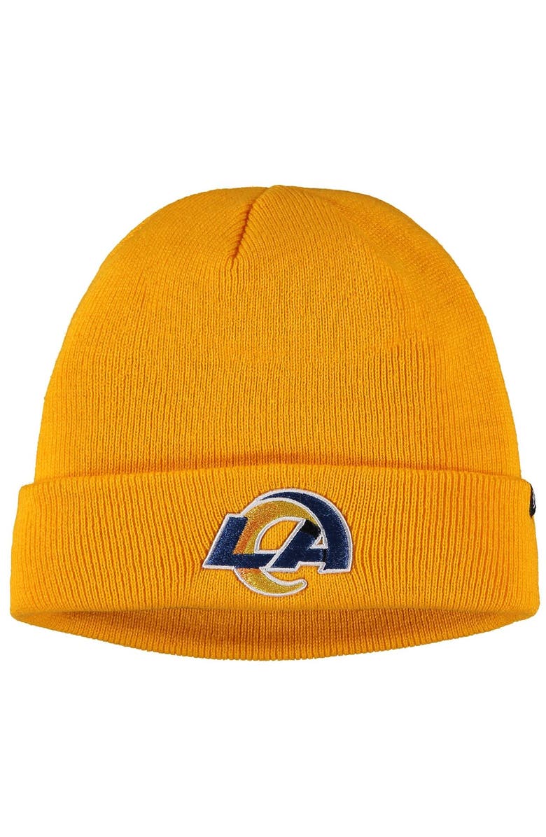 '47 Men's '47 Gold Los Angeles Rams Secondary Cuffed Knit Hat, Main, color, 