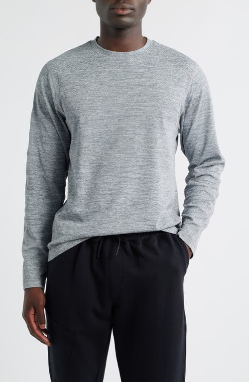 Reigning Champ Solotex® Mesh Tiebreak Performance Long Sleeve T-Shirt in Heather Grey 