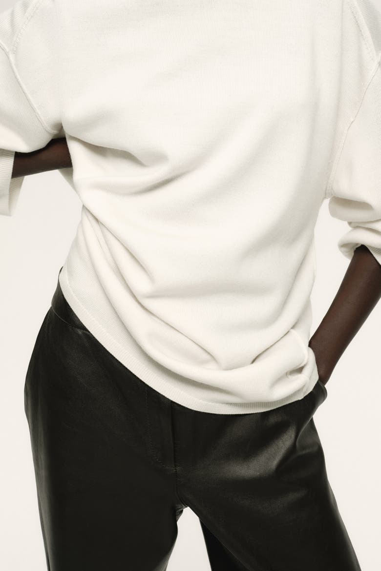 Merino Wool Turtleneck Jumper, Alternate, color, Cream