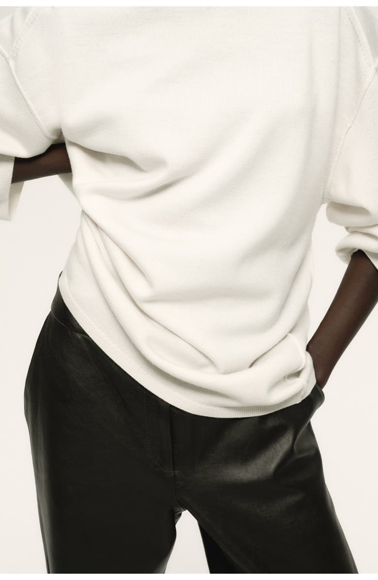 H&M Merino Wool Turtleneck Jumper, Alternate, color, Cream