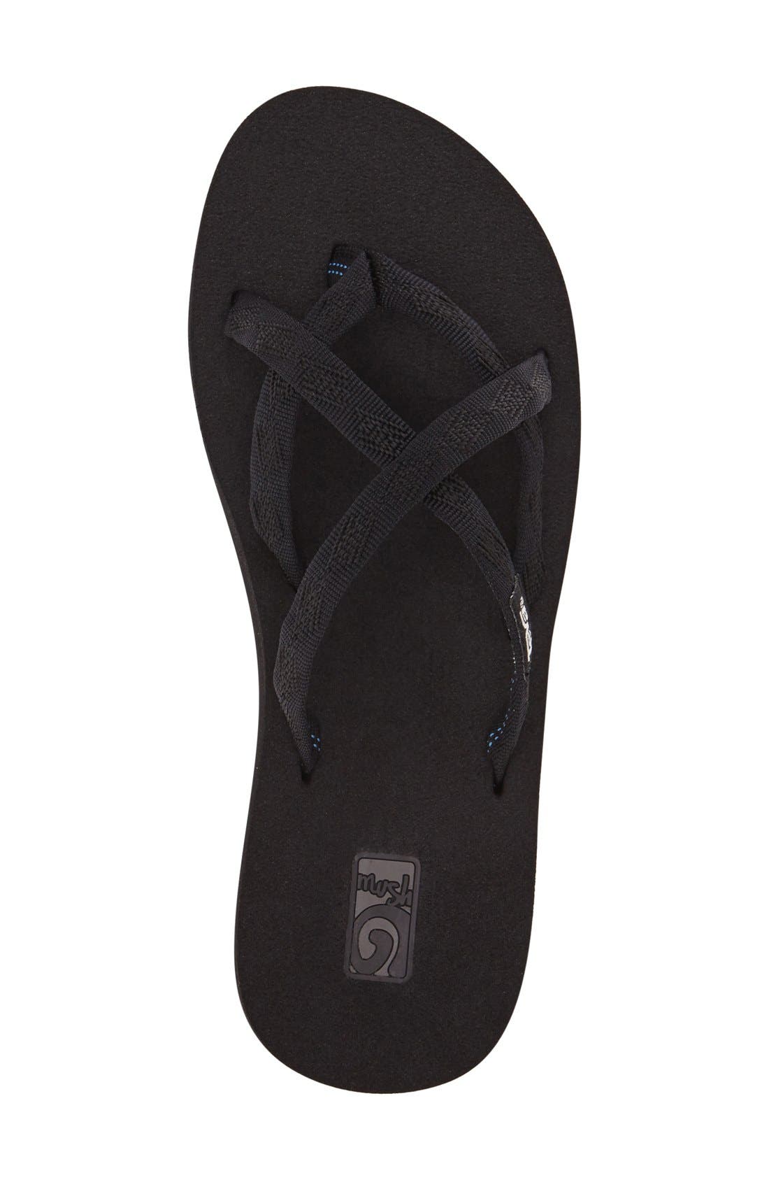 'Olowahu' Sandal, Alternate, color, MIXED B ON BLACK
