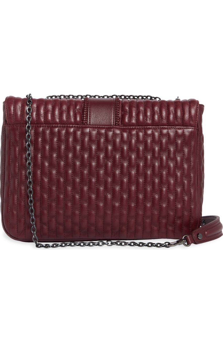 Longchamp Large Amazone Leather Quilted Convertible Crossbody Bag, Alternate, color, Brandy