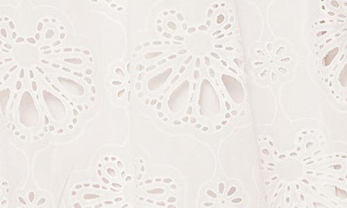 Lost + Wander Afternoon Allure Eyelet Minidress In Off-white