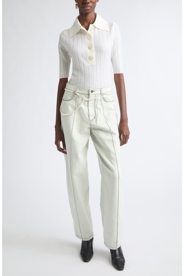 Borrowed Wide Leg Jeans, Alternate, color, ICE
