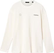 AllSaints Emblem Logo Waffle Stitch Graphic Sweatshirt