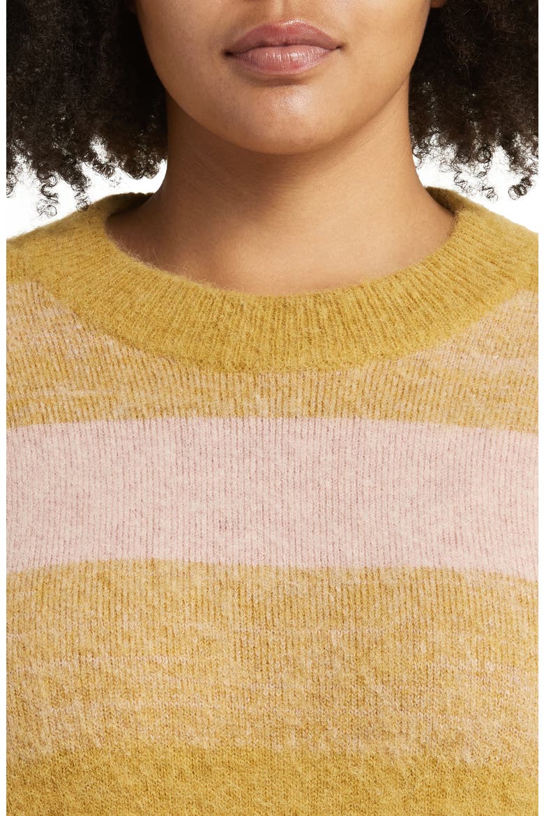 Stripe Alpaca Blend Sweater, Alternate, color, PINK OYSTER