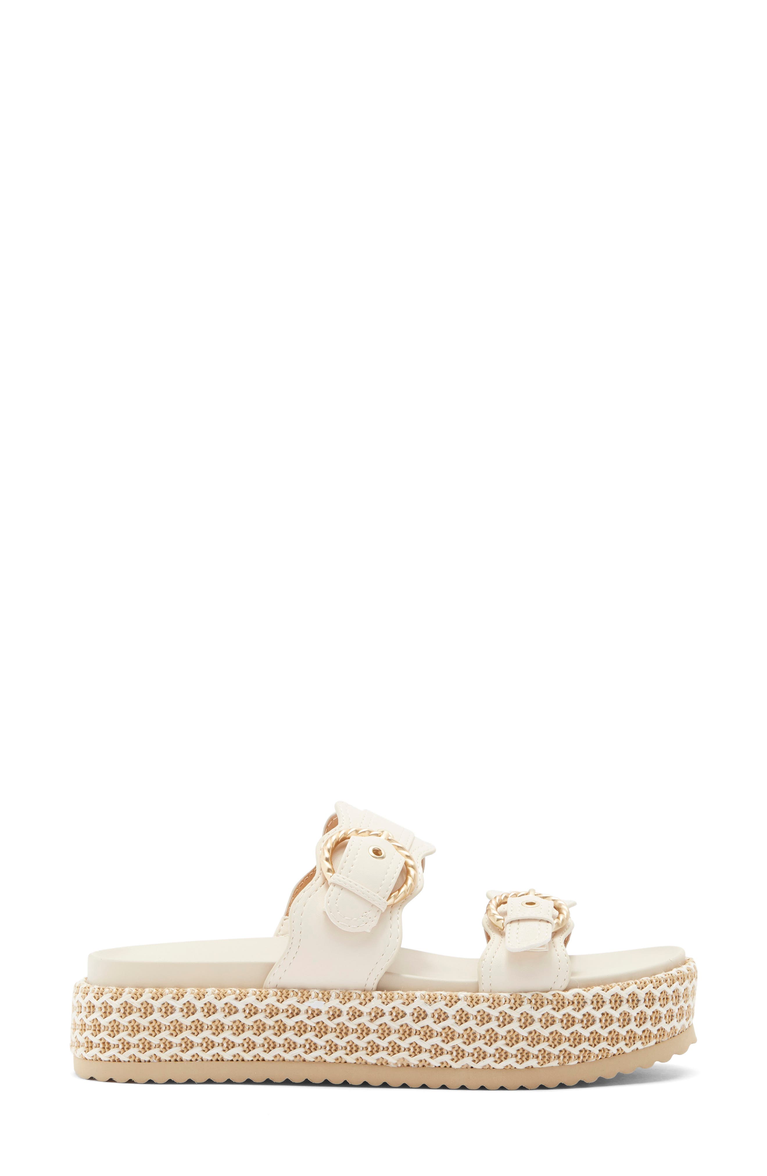 Serpent Platform Slide Sandal, Alternate, color, IVORY MULTI