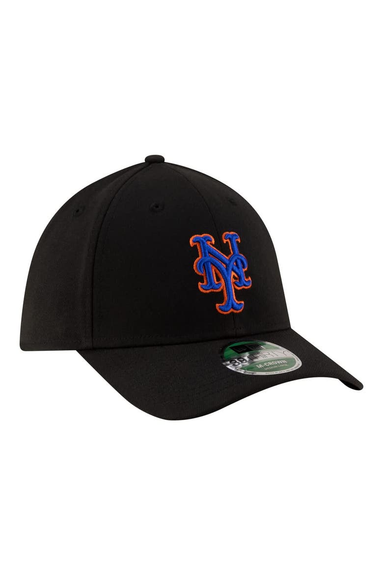 Men's New Era  Black New York Mets Alternate Player Replica 39THIRTY M-Crown Flex Hat, Alternate, color, Black