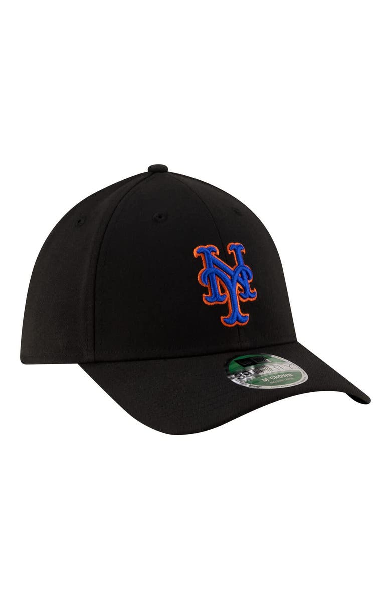 New Era Men's New Era Black New York Mets Alternate Player Replica 39THIRTY M-Crown Flex Hat, Alternate, color, Black