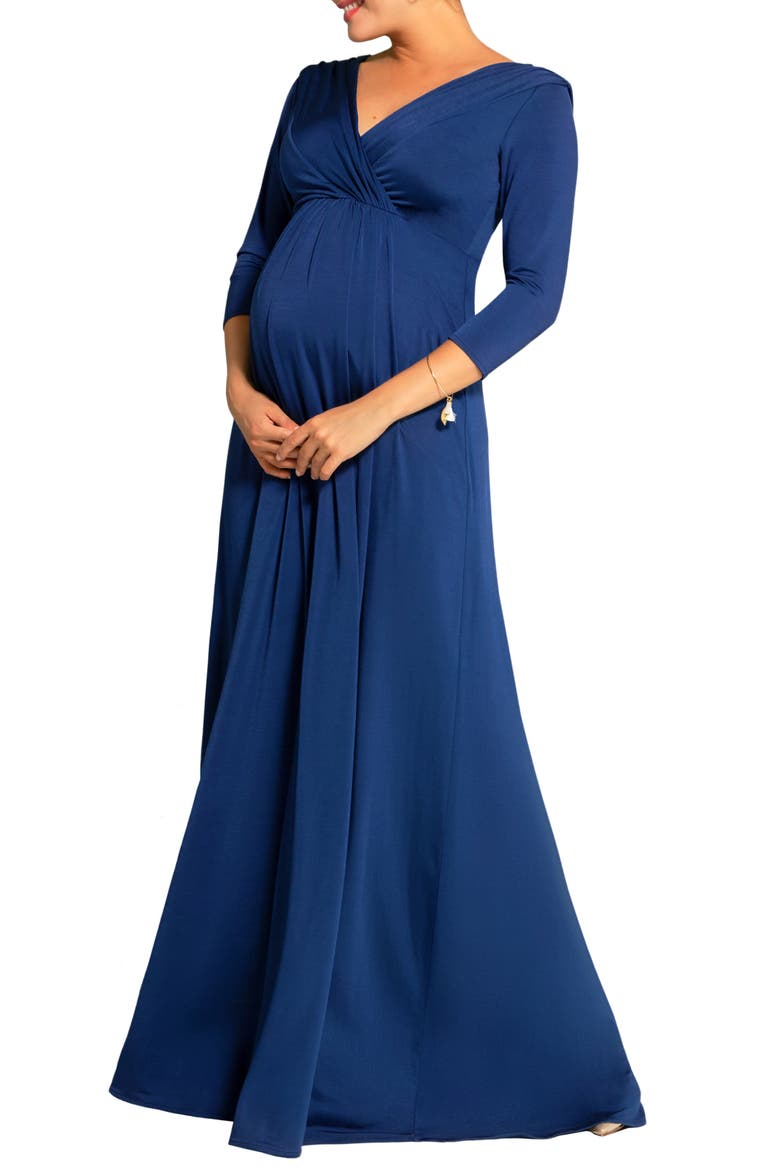 Willow Maternity/Nursing Gown, Main, color, IMPERIAL BLUE