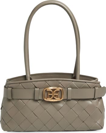 Cleo Woven Leather Shoulder Bag