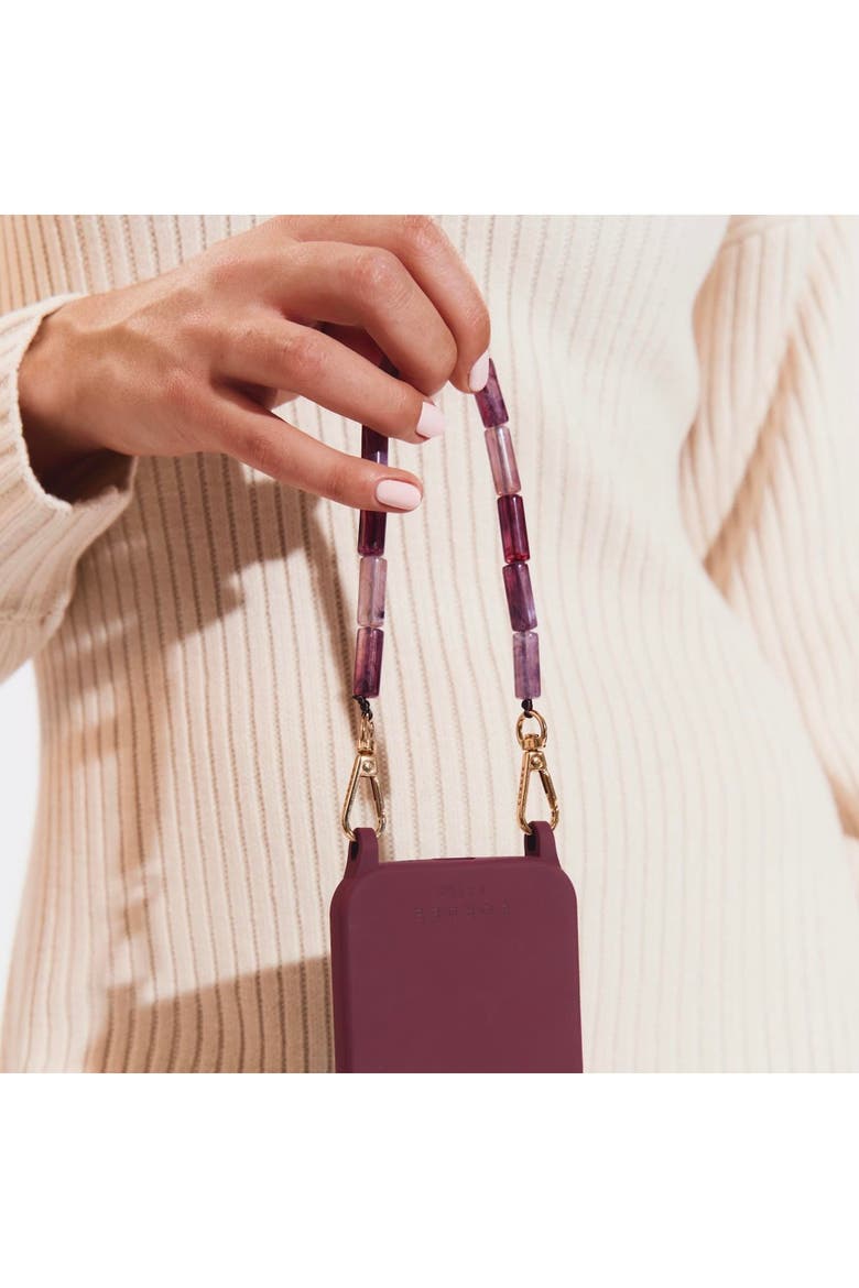 Julia Phone Wristlet, Alternate, color, Burgundy