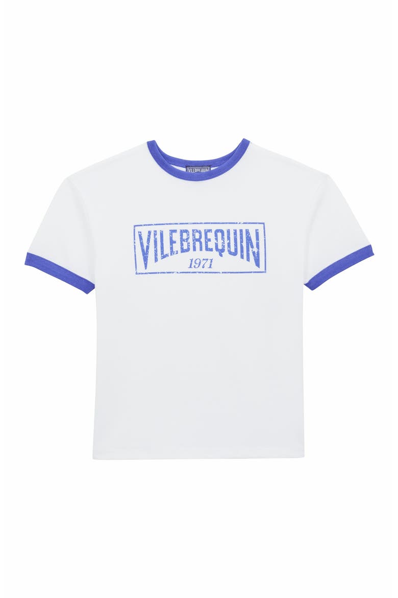 Kids' Bicolor Logo Cotton T-Shirt, Main, color, MARRAKECH