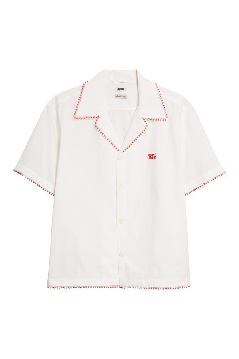 Rebud Cotton Voile Camp Shirt, Alternate, color, WHITE
