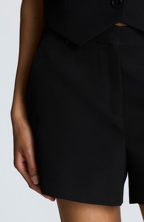 Kenneth Cole Luxe Twill Fly Front Short In Black