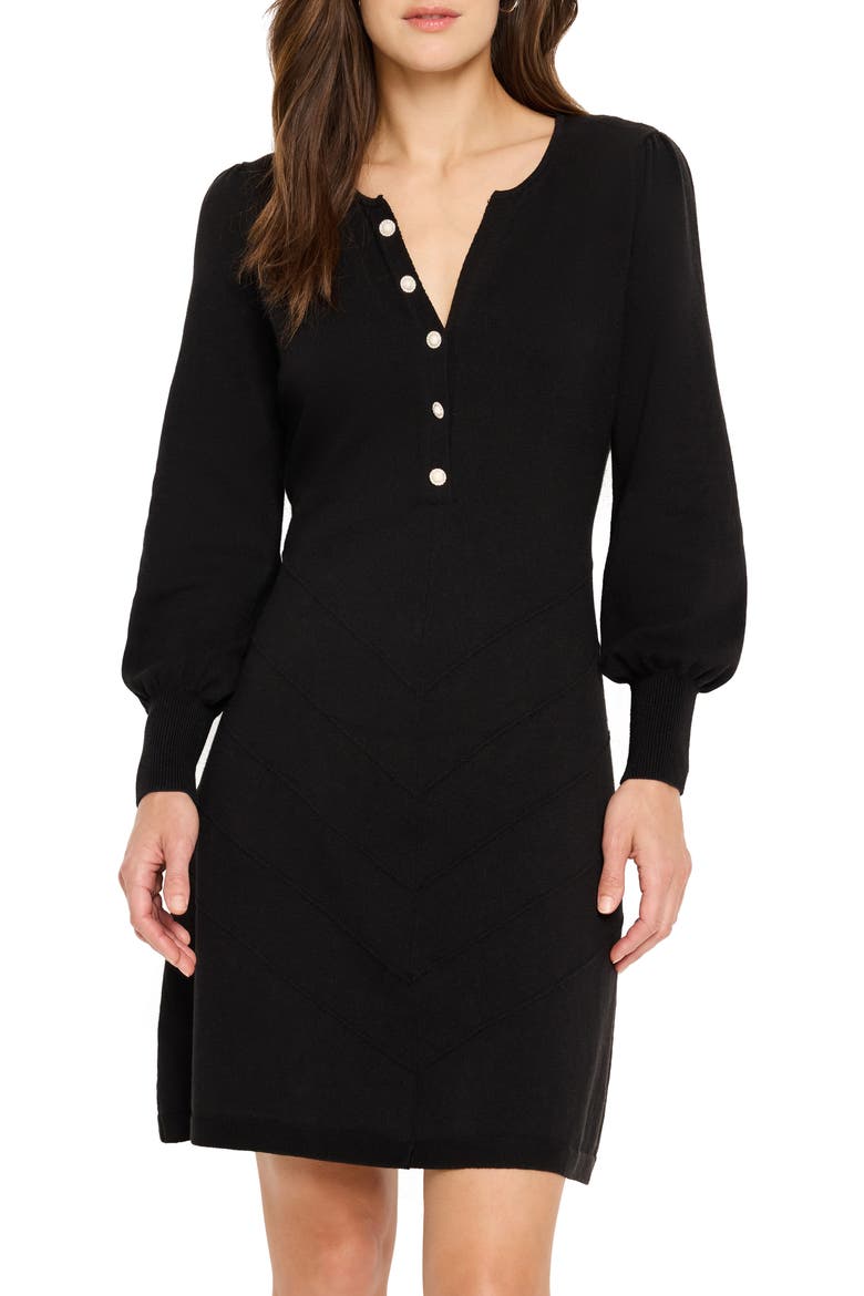 Twirl Time Long Sleeve Dress, Alternate, color, BLACK ONYX