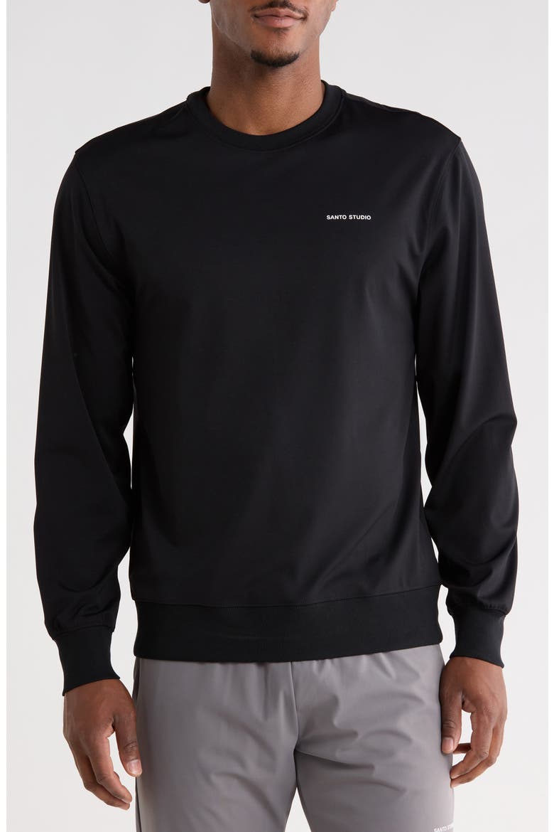 Tempo Lite Crewneck T-Shirt, Main, color, BLACK