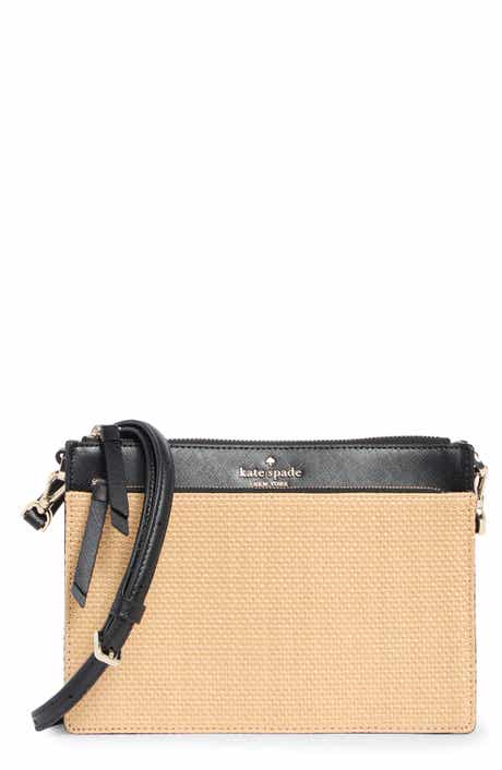 Kate Spade New York cameron straw crossbody bag