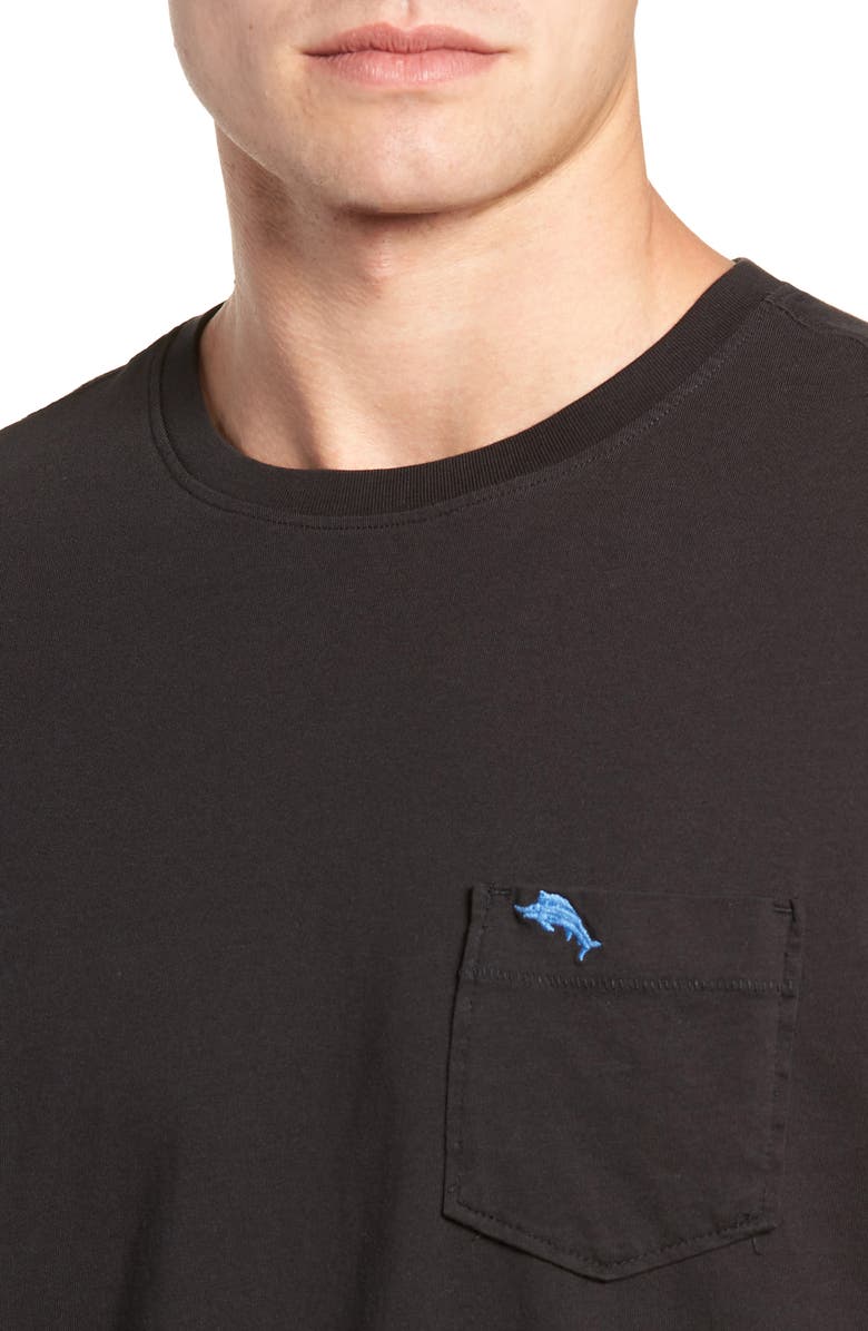 Tommy Bahama 'New Bali Sky' Original Fit Crewneck Pocket T-Shirt, Alternate, color, Black