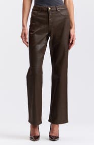 Avec Les Filles Coated High Waist Bootcut Jeans