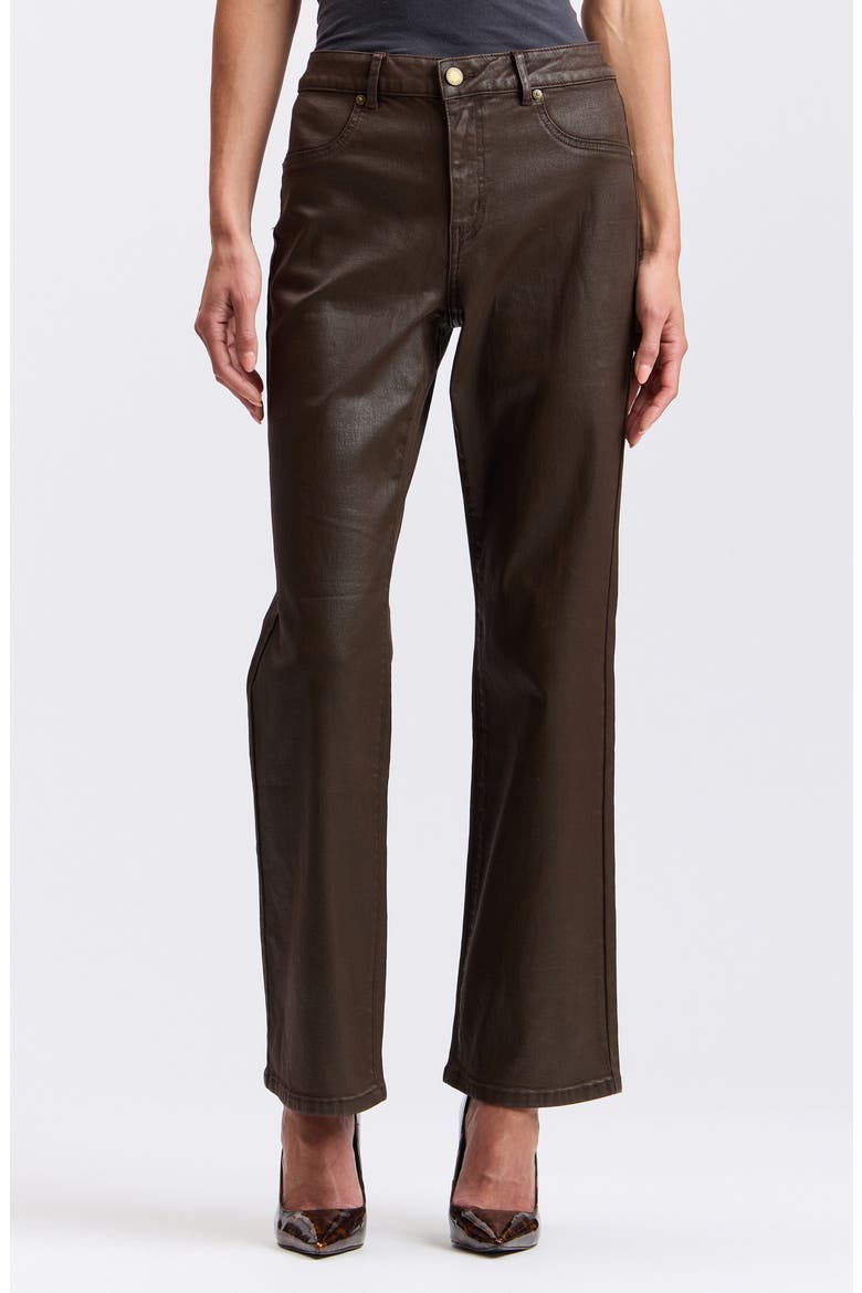 Coated High Waist Bootcut Jeans video