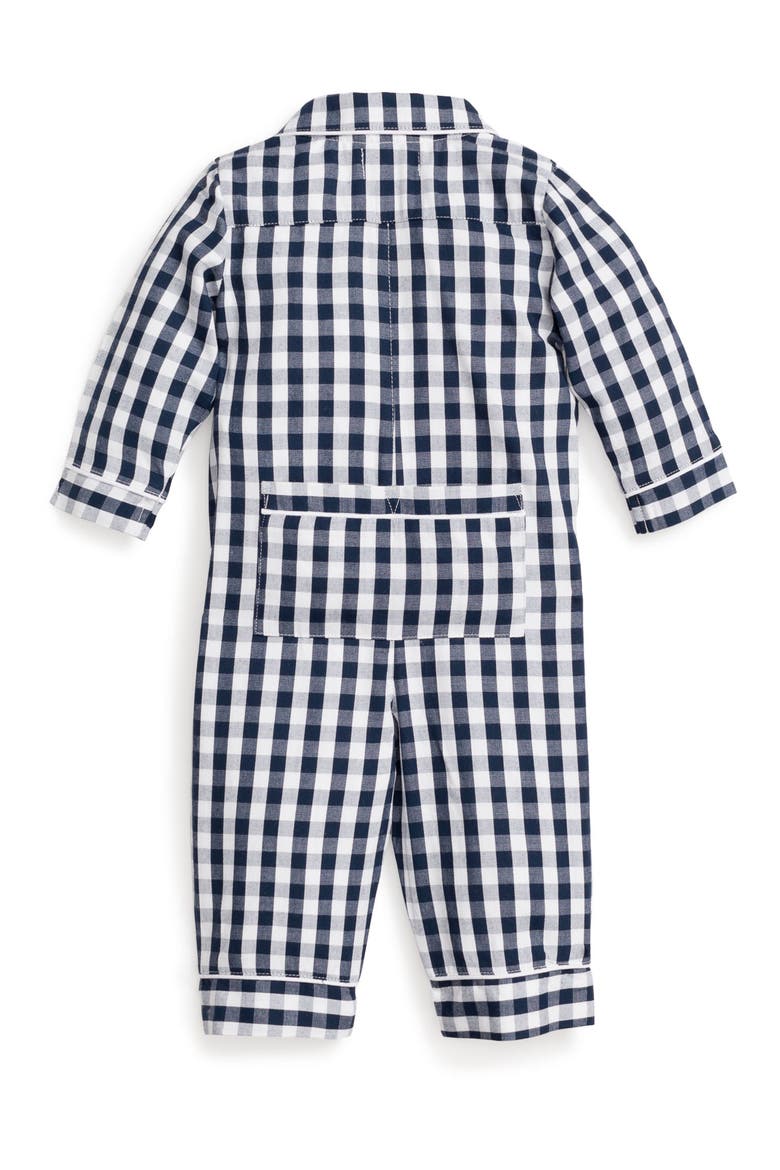 Gingham Romper, Alternate, color, NAVY