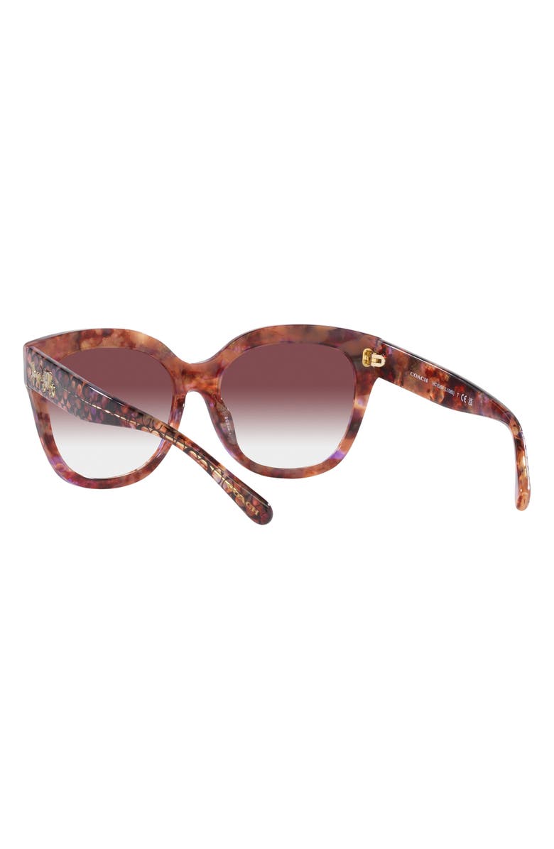 COACH 56mm Square Sunglasses, Alternate, color, Brown