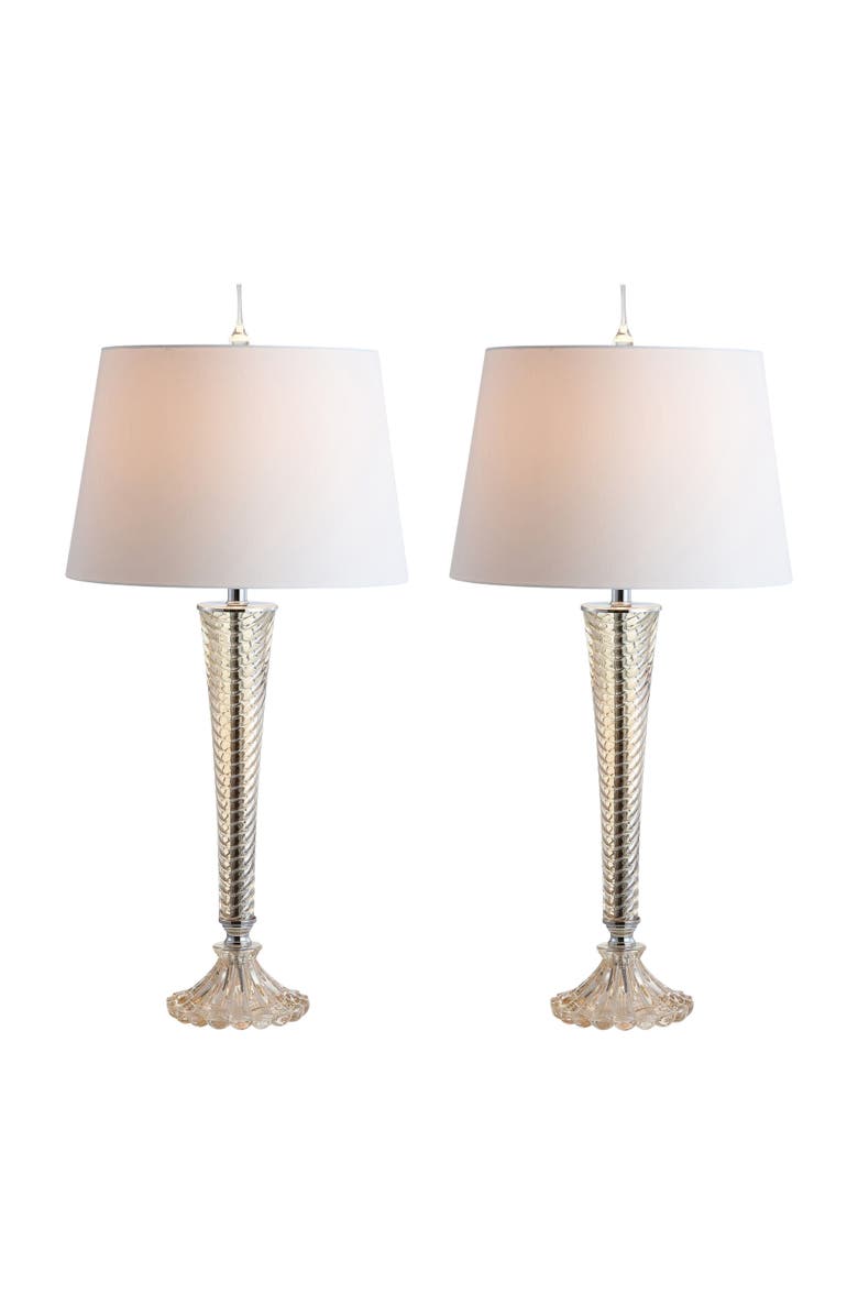 JONATHAN Y Caterina 32" Glass LED Table Lamp, Champagne, Main, color, Champagne