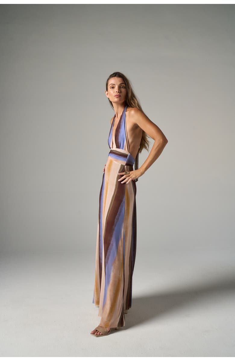 JBQ Sage Dress, Alternate, color, Blue Multi