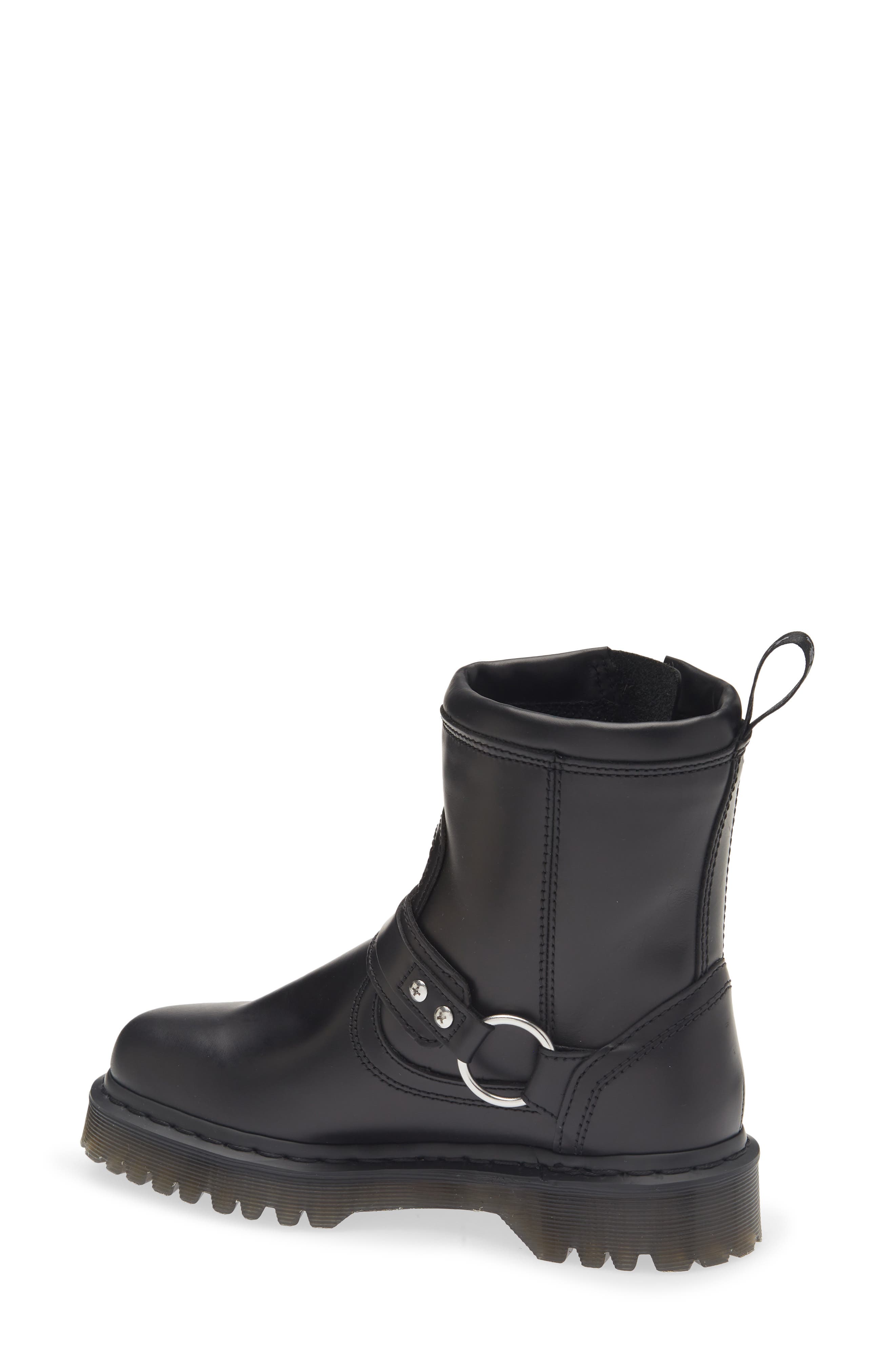 Dr. Martens Anistone Harness Boot, Alternate, color, Black / Black
