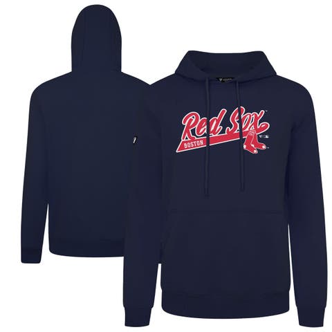 Men's Levelwear  Navy Boston Red Sox Podium Fleece Pullover Hoodie
