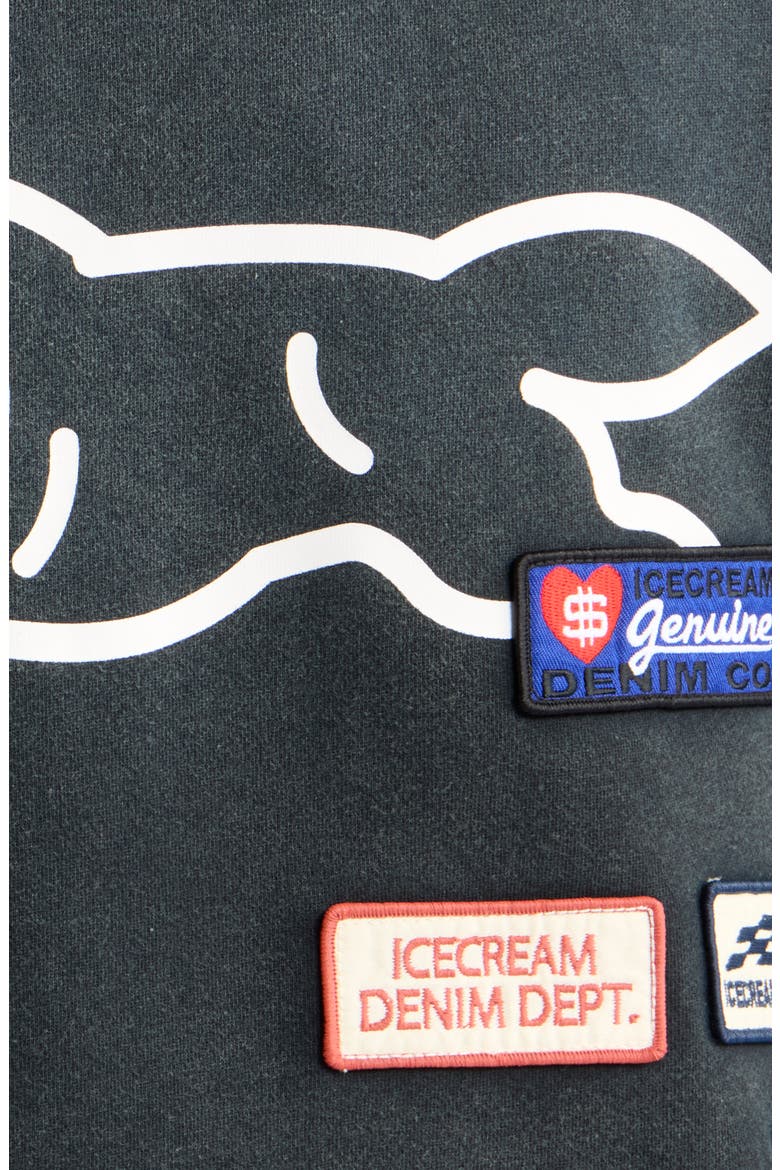 Bacon Cotton Graphic Hoodie, Alternate, color, JET SET
