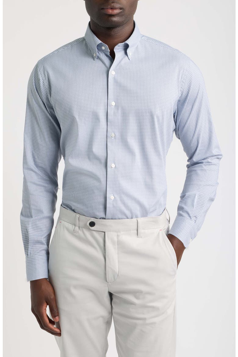 Greg Crown Long Sleeve Stretch Sport Shirt, Main, color, BRITISH GREY