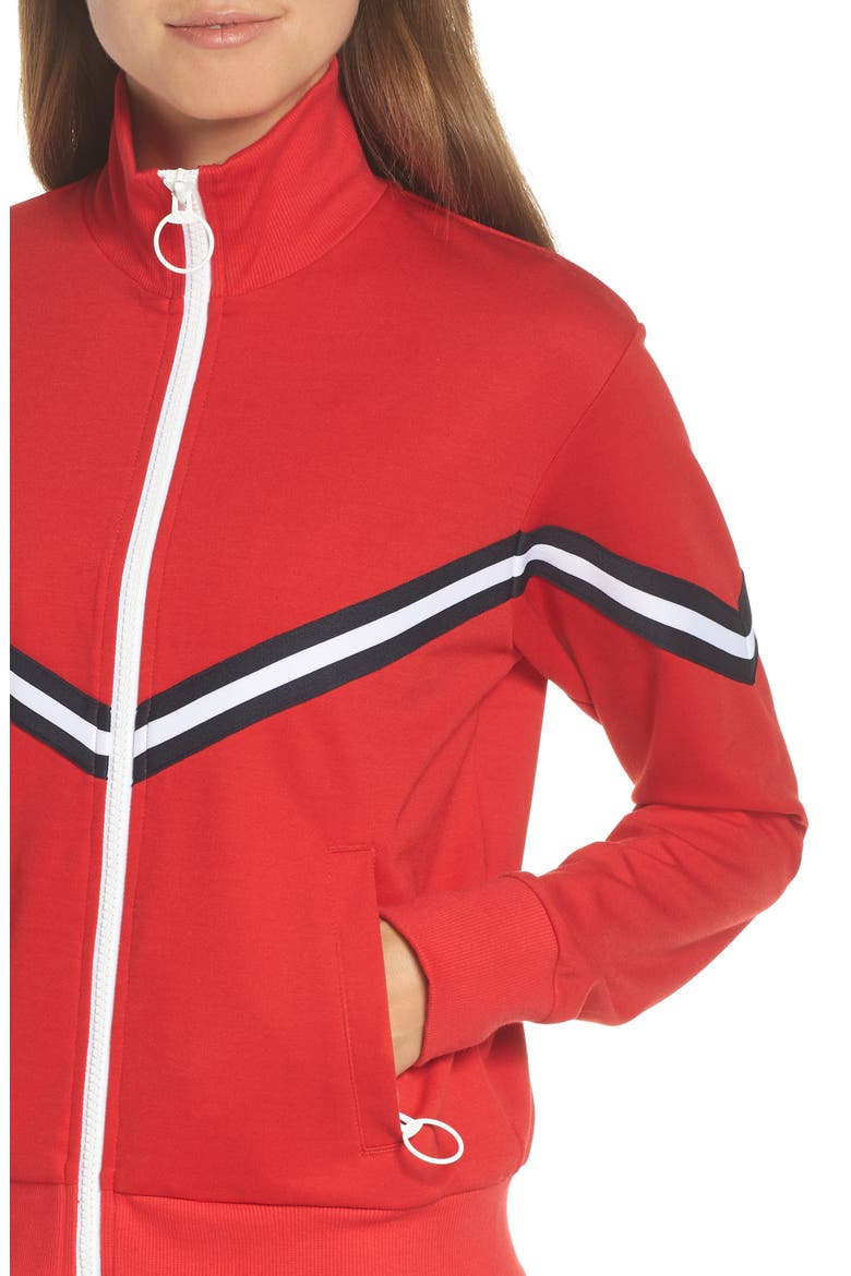 Margot Track Jacket, Alternate, color, RED