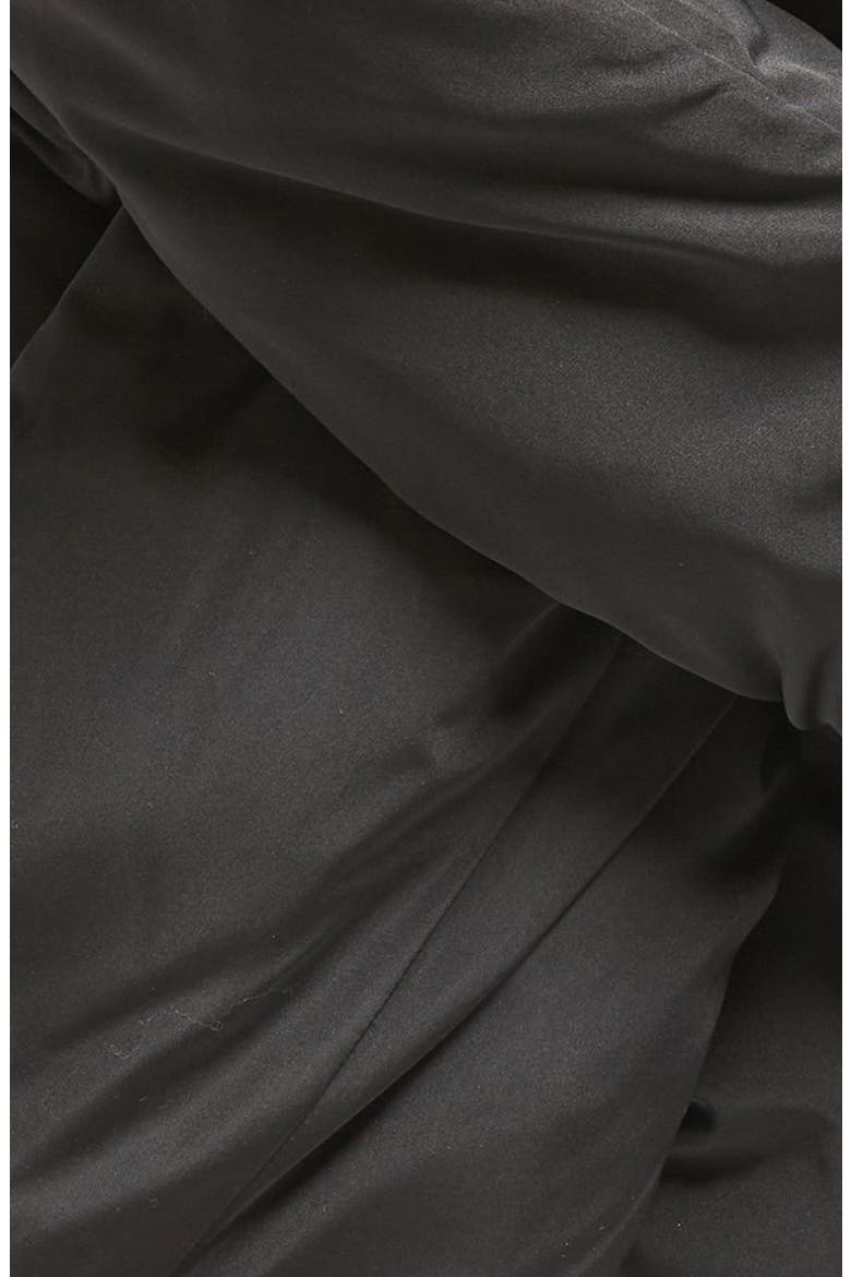 Packable Pull Thru Puffer Scarf, Alternate, color, BLACK