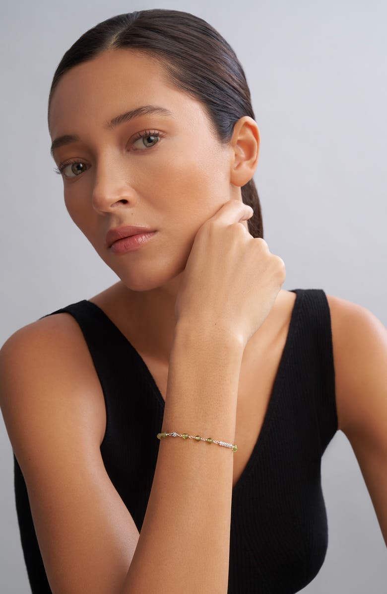 LAGOS Caviar Icon Peridot Bead Toggle Bracelet, Alternate, color, 