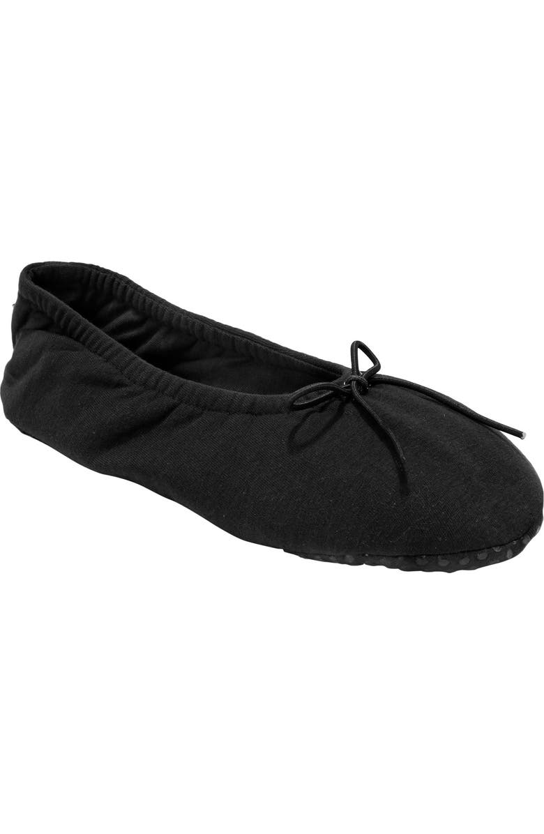 Comfortview The Ana Ballerina Slipper, Main, color, Black