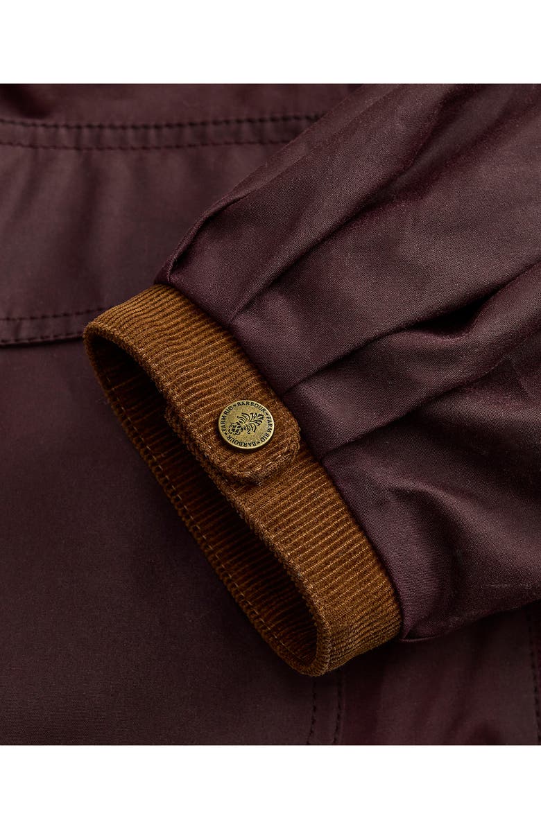 Barbour x FARM Rio Thais Waxed Cotton Jacket, Main, color, 