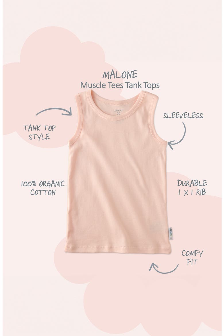 Kids' Malone Assorted 10-Pack Organic Muscle Tanks, Alternate, color, SORBET FROST RAINBOW