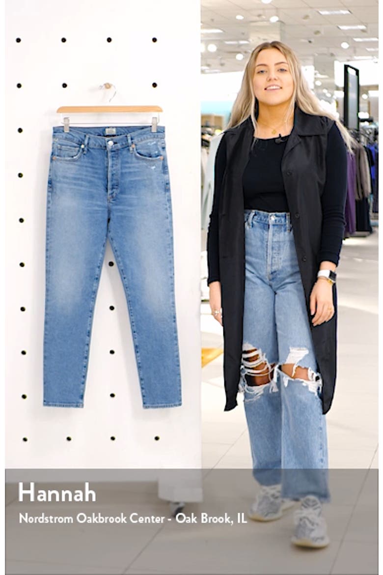 Olivia High Waist Slim Ankle Jeans video