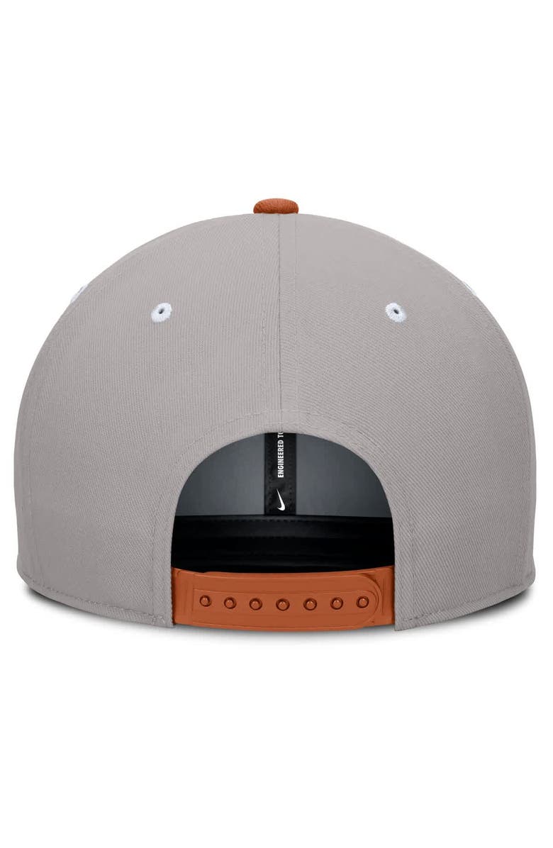 Nike Men's Nike Texas Orange/Gray Texas Longhorns Prep Pro Performance Snapback Hat, Alternate, color, Burnt Orange