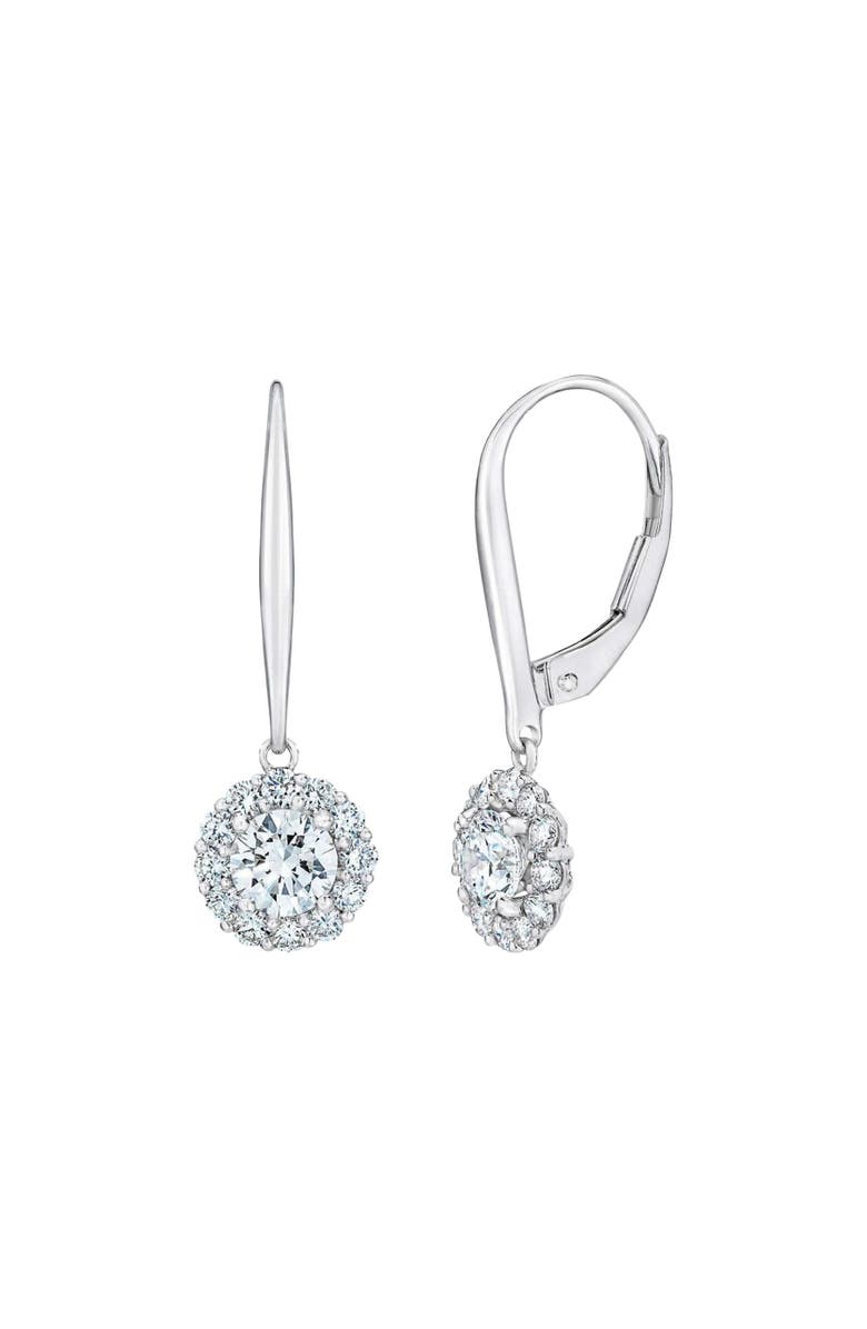 Bliss Diamond 1Ct Diamond Floral Shape Studs Lab Grown Earrings, Alternate, color, 