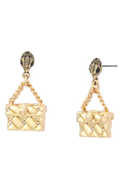 Quilt Kensington Bag Drop Earrings