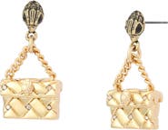 Kurt Geiger London Quilt Kensington Bag Drop Earrings