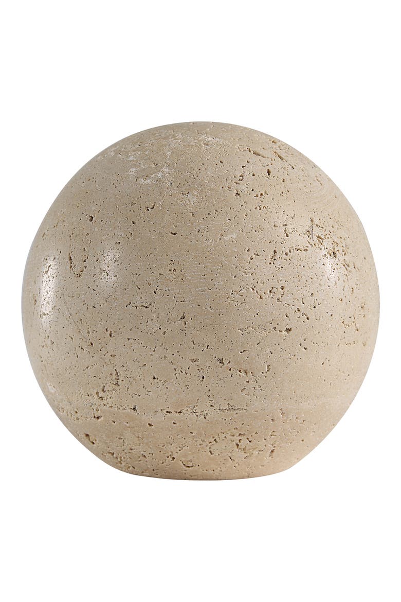 Travertine Decorative Ball, Alternate, color, BEIGE