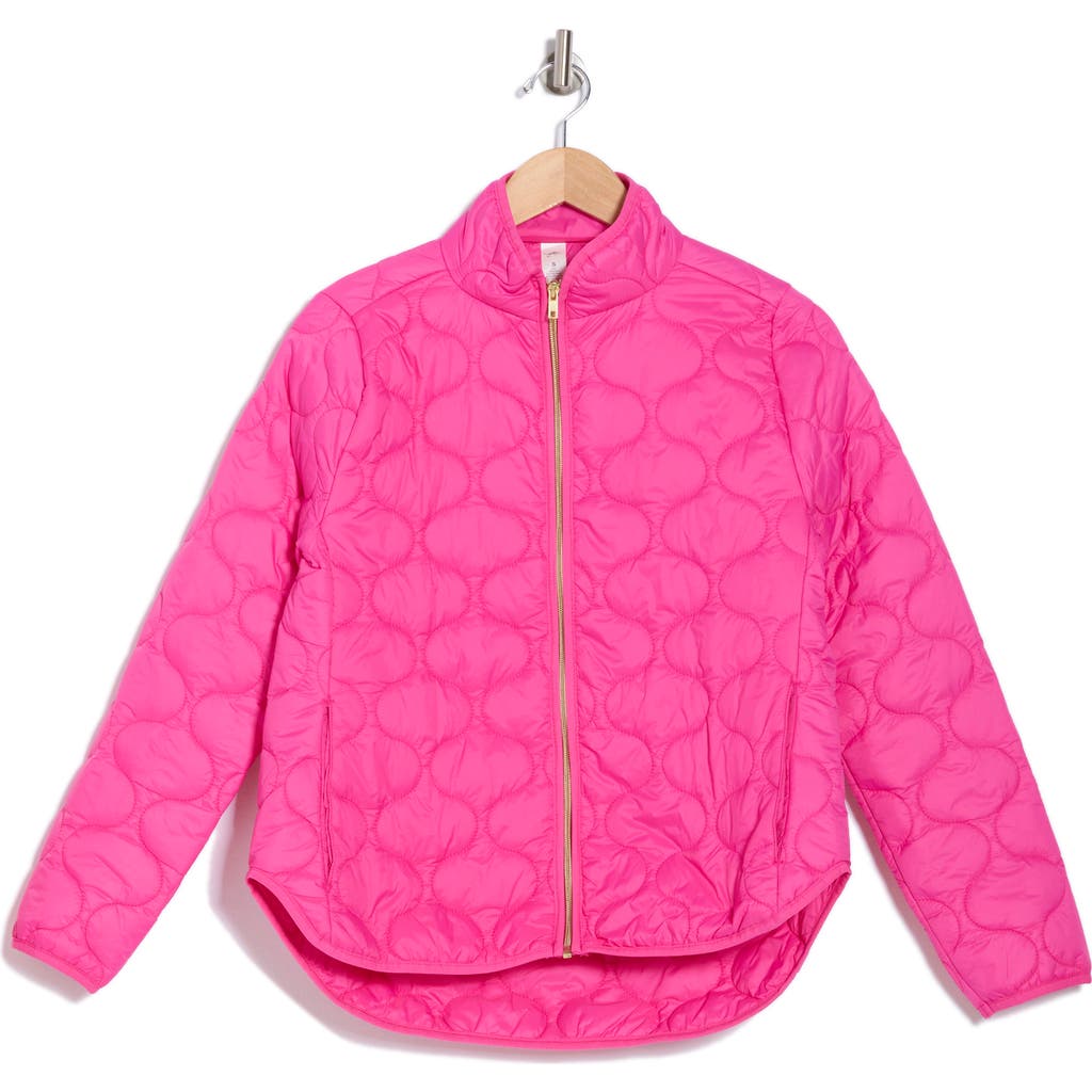 X By Gottex Onion Quilted Jacket In Hot Pink