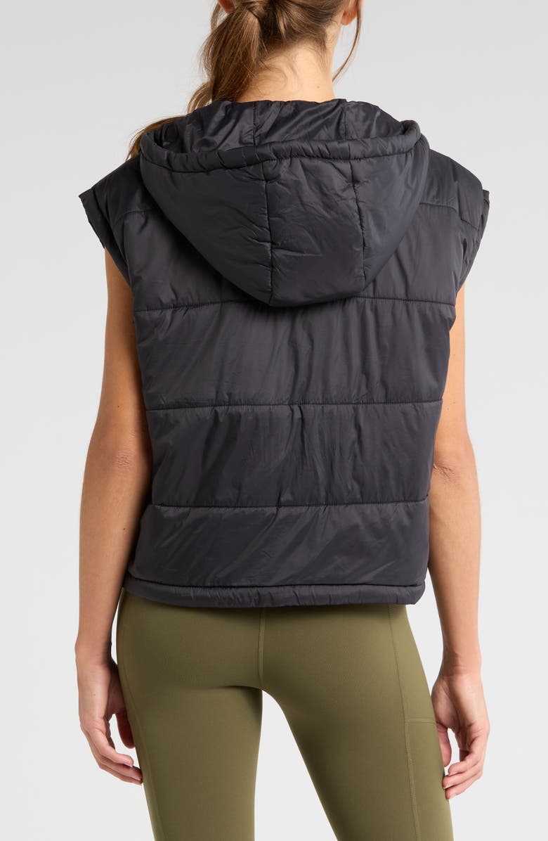 Zella Lightweight Hooded Quilted Vest, Alternate, color, 