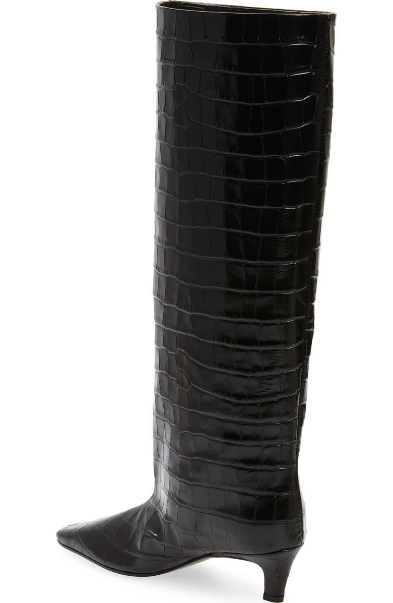 TOTEME The Wide Shaft Croc Embossed Tall Boot, Alternate, color,