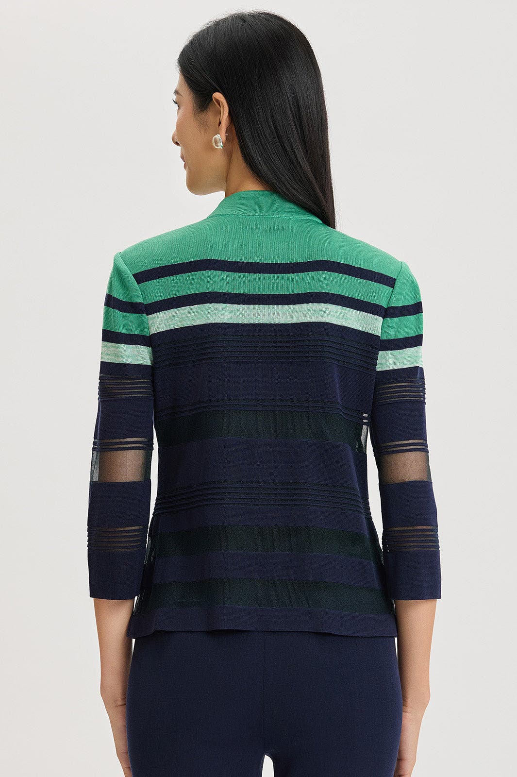 Heritage Zip-Front Sheer Knit Jacket - image 2
